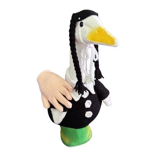 Spooky Schoolgirl Porch Goose Crochet Pattern PDF Instant Download