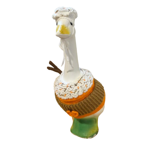 Pumpkin Spice Latte Porch Goose Crochet Pattern PDF Instant Download