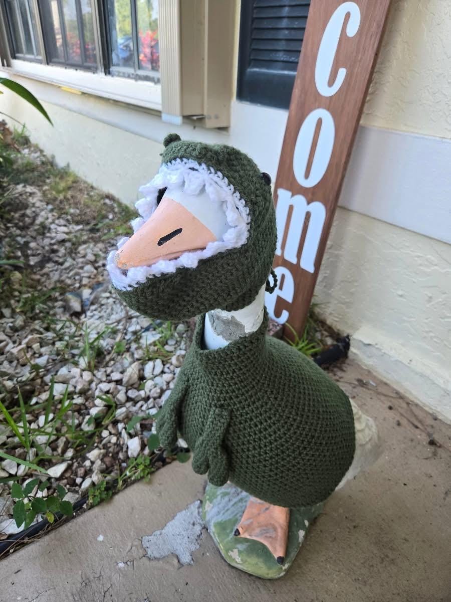 T-Rex Porch Goose Crochet Pattern PDF Instant Download