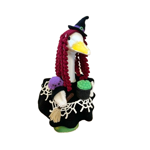 Halloween Girl Witch Porch Goose Crochet Pattern PDF Instant Download