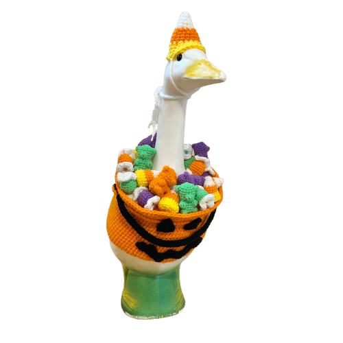 Halloween Candy Bucket Porch Goose Crochet Pattern PDF Instant Download