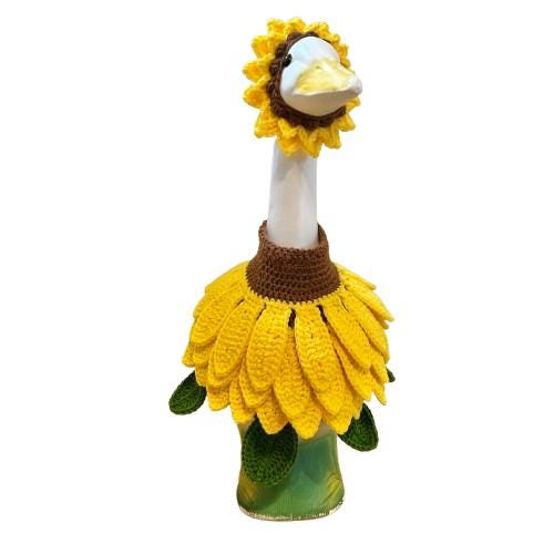 Sunflower Porch Goose Crochet Pattern PDF Instant Download