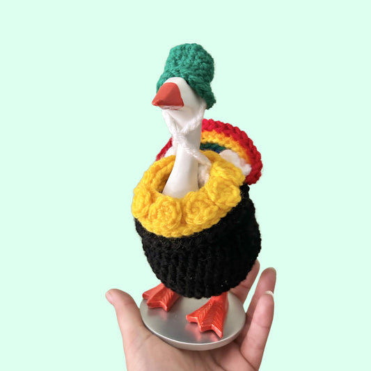 Pot of Gold Desk Goose Crochet Pattern PDF Instant Download