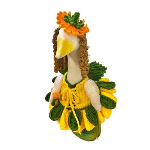 Garden Fairy Porch Goose Crochet Pattern PDF Instant Download