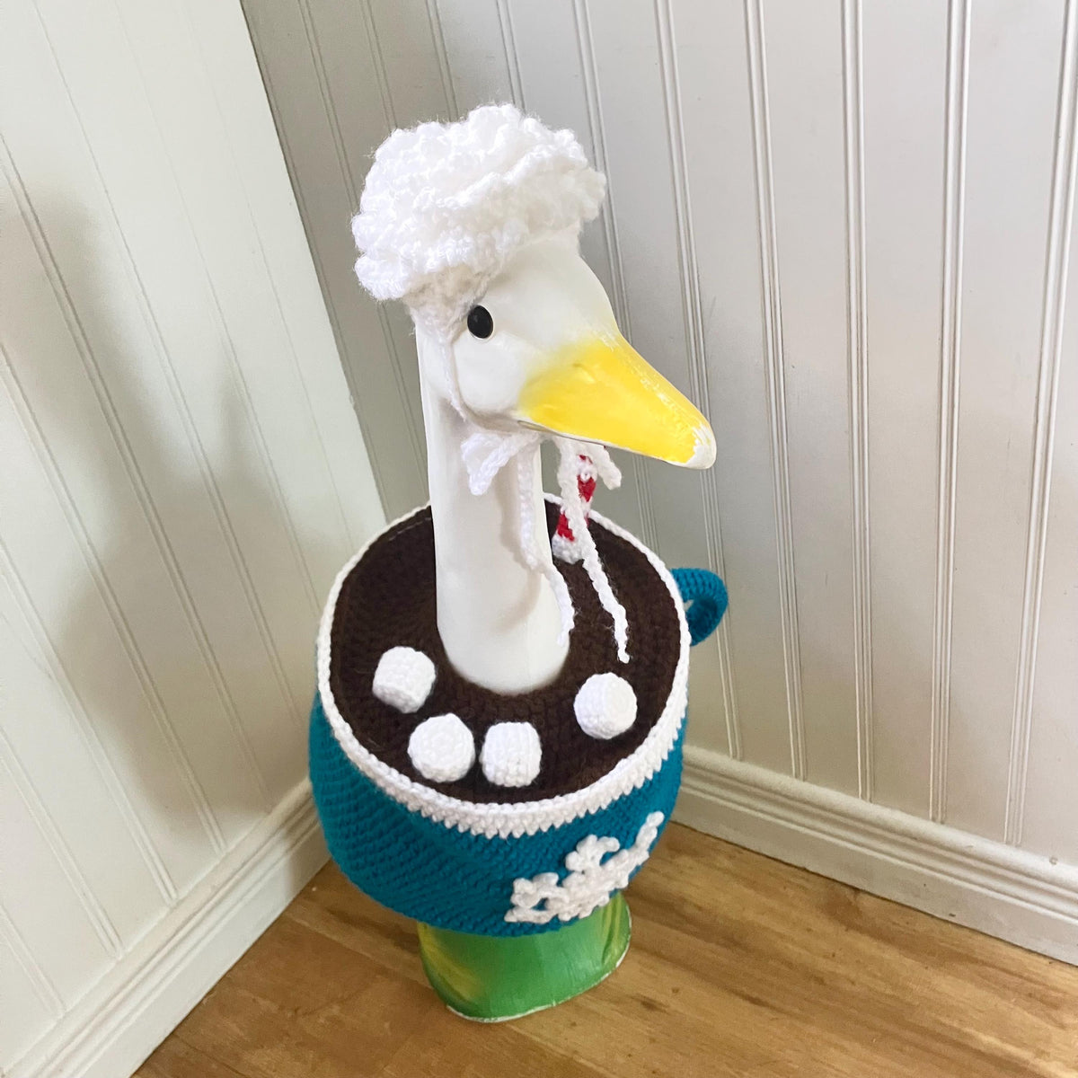 Hot Cocoa Porch Goose Crochet Pattern PDF Instant Download