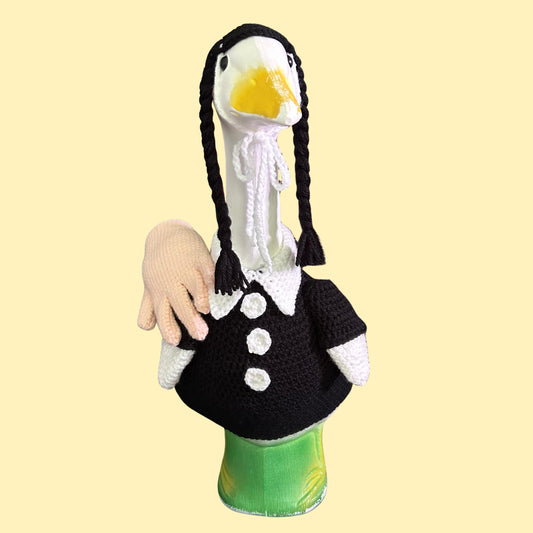 Spooky Schoolgirl Porch Goose Crochet Pattern PDF Instant Download