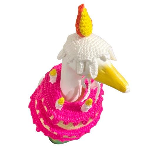 Birthday Cake Porch Goose Crochet Pattern PDF Instant Download