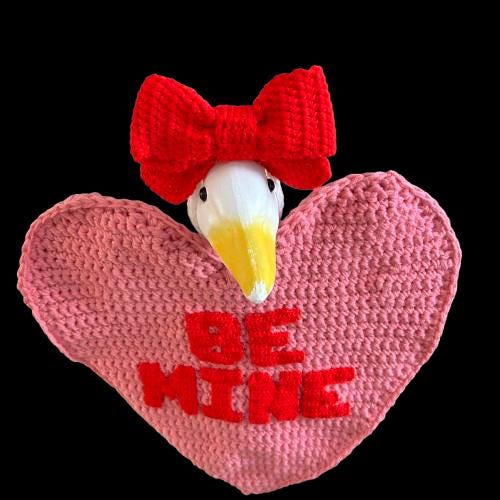 Conversation Heart Porch Goose Crochet Pattern PDF Instant Download