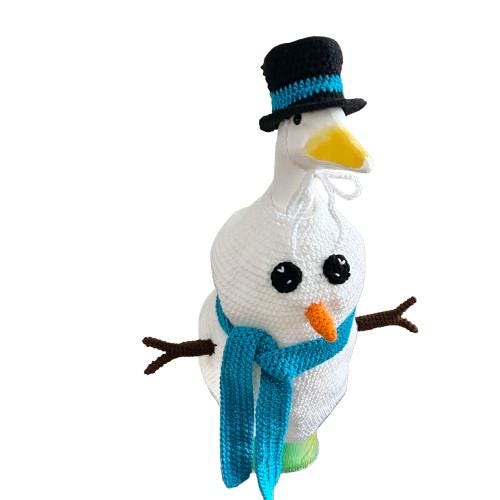 Snowman Porch Goose Crochet Pattern PDF Instant Download