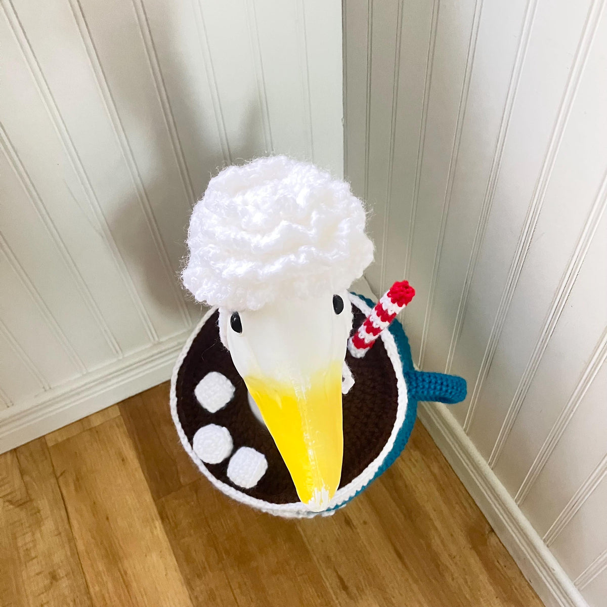 Hot Cocoa Porch Goose Crochet Pattern PDF Instant Download