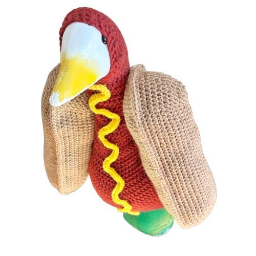 Hot Dog Porch Goose Crochet Pattern PDF Instant Download