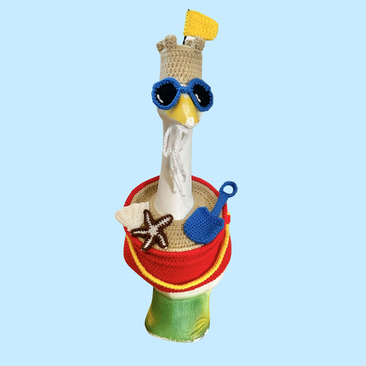 Beach Bucket Porch Goose Crochet Pattern PDF Instant Download