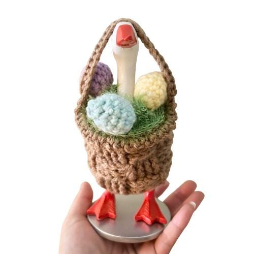 Easter Basket Desk Goose Crochet Pattern PDF Instant Download