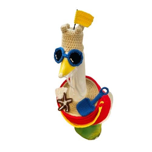 Beach Bucket Porch Goose Crochet Pattern PDF Instant Download