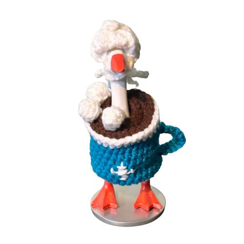 Hot Cocoa Desk Goose Crochet Pattern PDF Instant Download