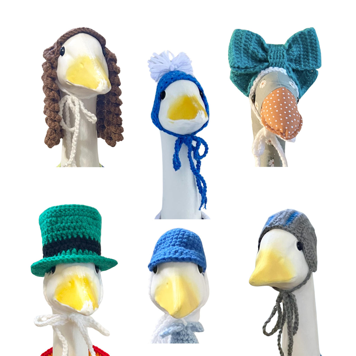 Porch Goose Hats and Hair 1st Edition Crochet Pattern PDF Instant Download