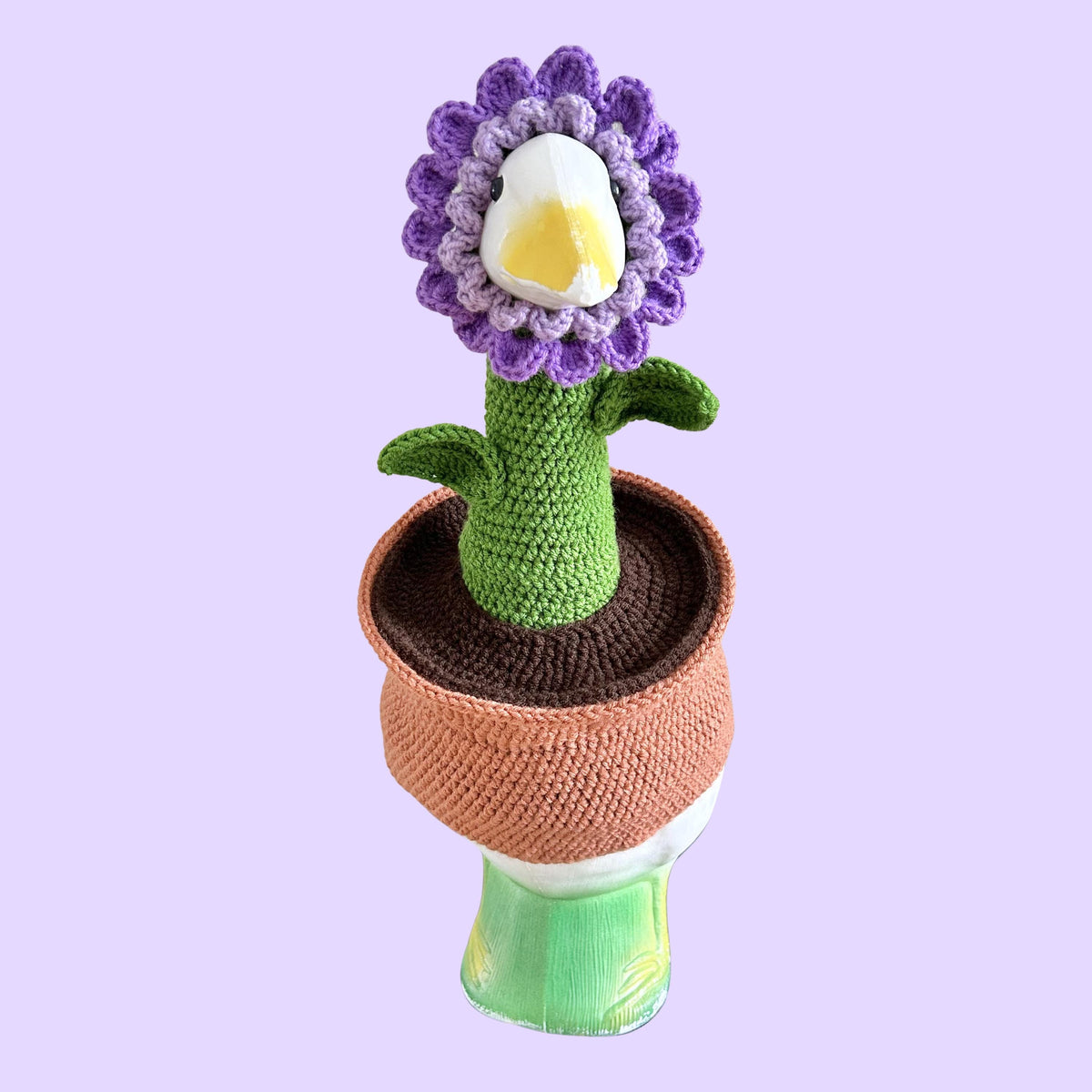 Flowerpot Porch Goose Crochet Pattern PDF Instant Download