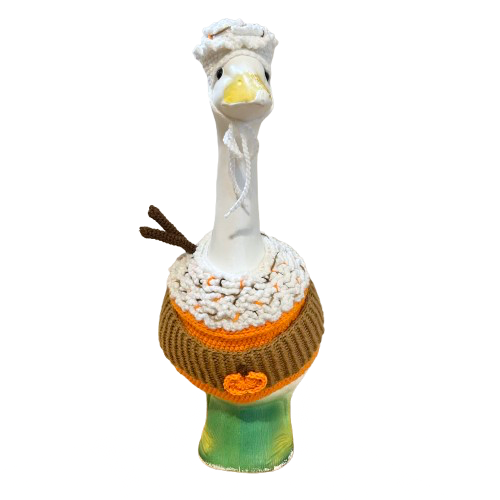 Pumpkin Spice Latte Porch Goose Crochet Pattern PDF Instant Download
