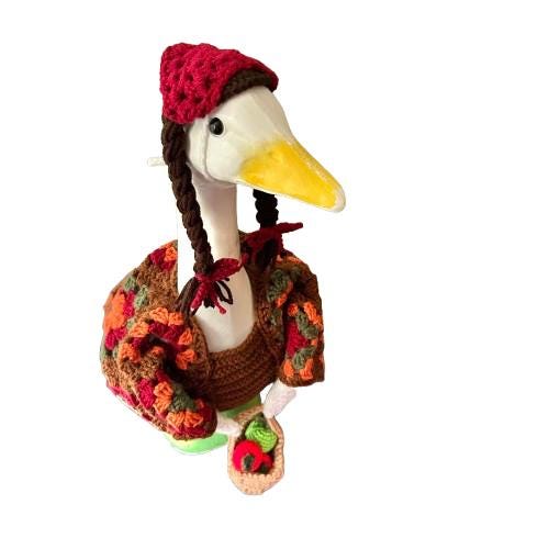 Autumn Granny Square Cardigan Apple Picker Porch Goose Crochet Pattern PDF Instant Download