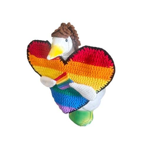 Love is Love Porch Goose Crochet Pattern PDF Instant Download