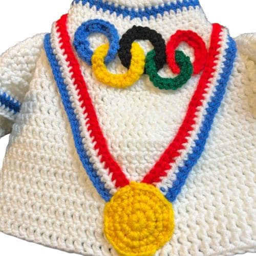 Winter Olympics Porch Goose Crochet Pattern PDF Instant Download