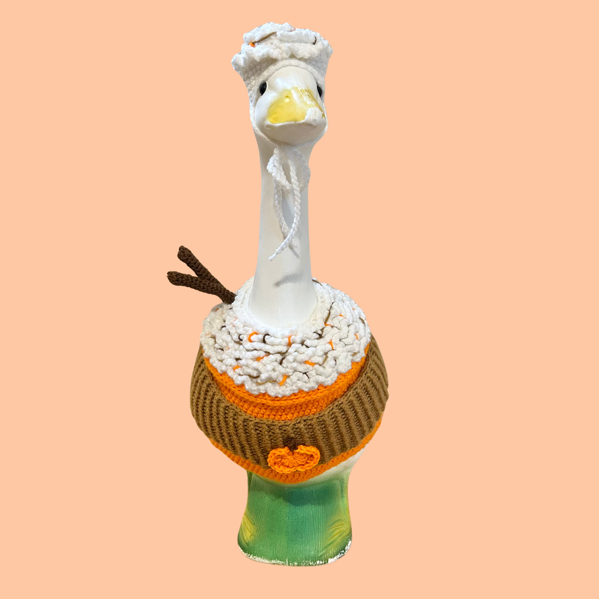 Pumpkin Spice Latte Porch Goose Crochet Pattern PDF Instant Download