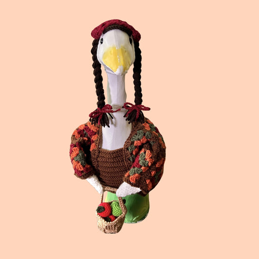 Autumn Granny Square Cardigan Apple Picker Porch Goose Crochet Pattern PDF Instant Download