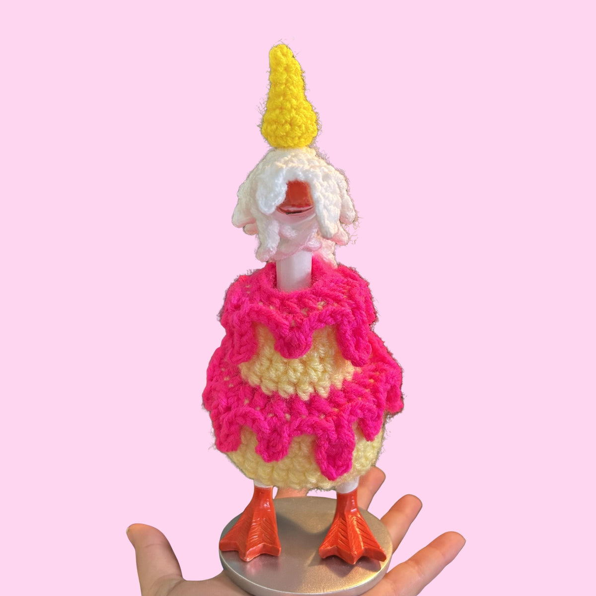 Birthday Cake Desk Goose Crochet Pattern PDF Instant Download