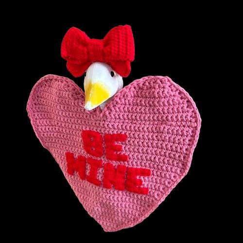 Conversation Heart Porch Goose Crochet Pattern PDF Instant Download