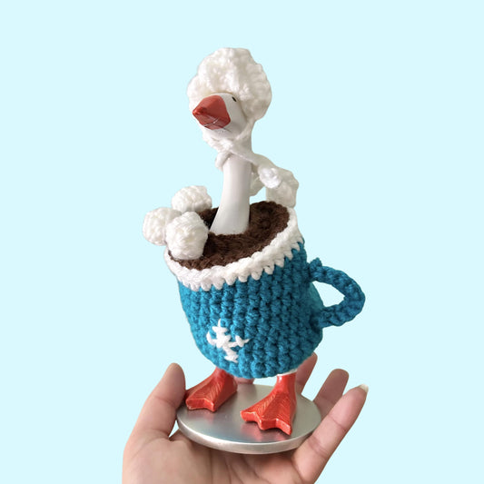 Hot Cocoa Desk Goose Crochet Pattern PDF Instant Download
