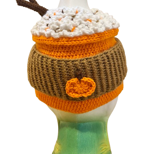 Pumpkin Spice Latte Porch Goose Crochet Pattern PDF Instant Download