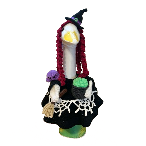 Halloween Girl Witch Porch Goose Crochet Pattern PDF Instant Download
