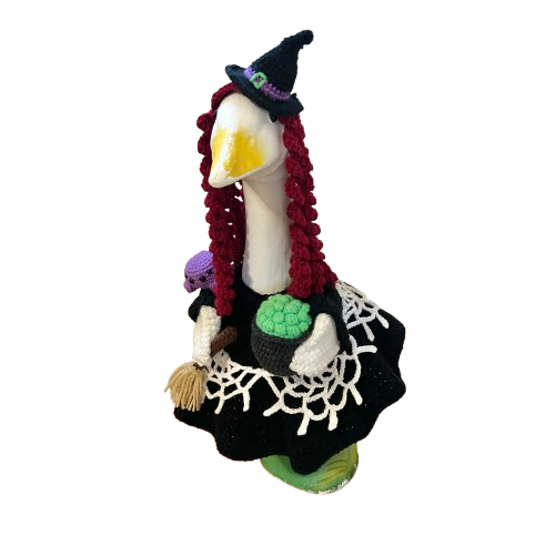 Halloween Girl Witch Porch Goose Crochet Pattern PDF Instant Download