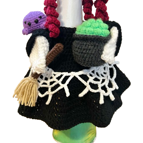 Halloween Girl Witch Porch Goose Crochet Pattern PDF Instant Download