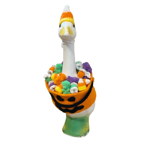 Halloween Candy Bucket Porch Goose Crochet Pattern PDF Instant Download