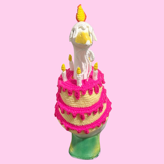 Birthday Cake Porch Goose Crochet Pattern PDF Instant Download