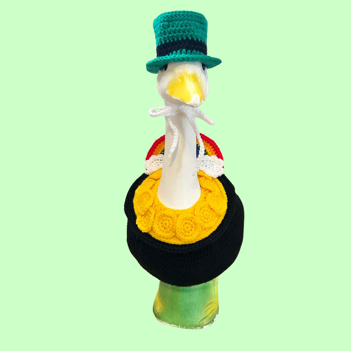 Pot Of Gold Porch Goose Crochet Pattern PDF Instant Download
