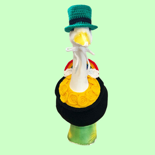 Pot Of Gold Porch Goose Crochet Pattern PDF Instant Download