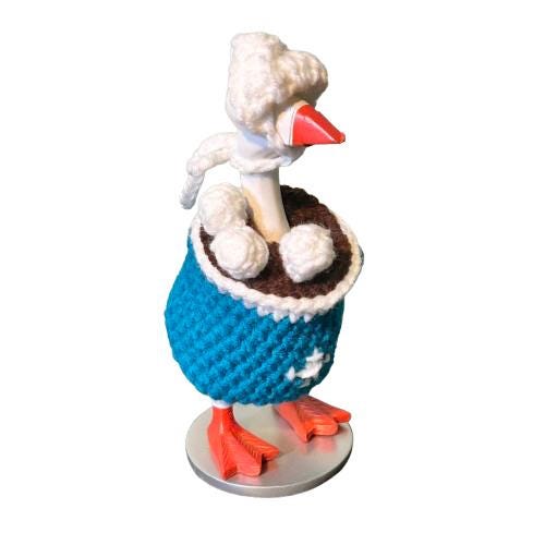 Hot Cocoa Desk Goose Crochet Pattern PDF Instant Download