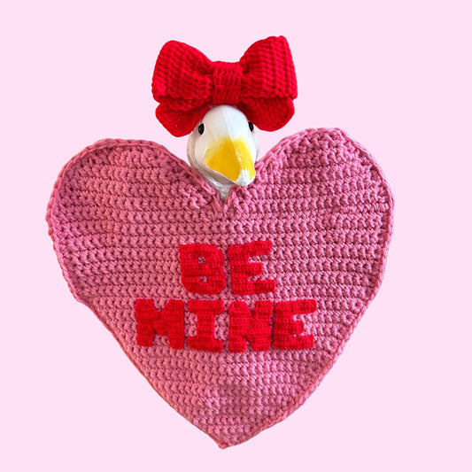 Conversation Heart Porch Goose Crochet Pattern PDF Instant Download