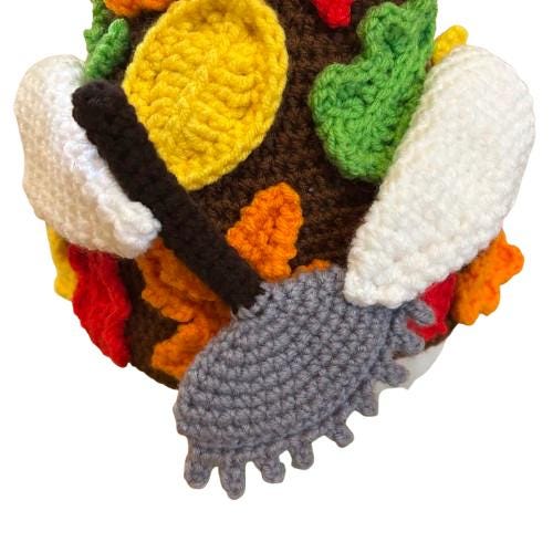 Pile Of Leaves With Rake Porch Goose Crochet Pattern PDF Instant Download
