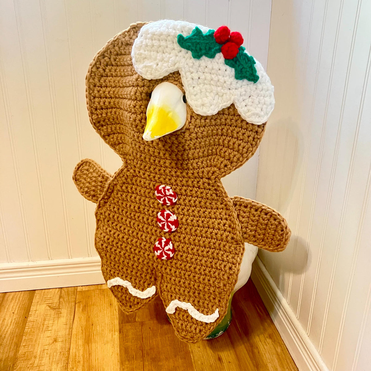 Gingerbread Man Porch Goose Crochet Pattern PDF Instant Download