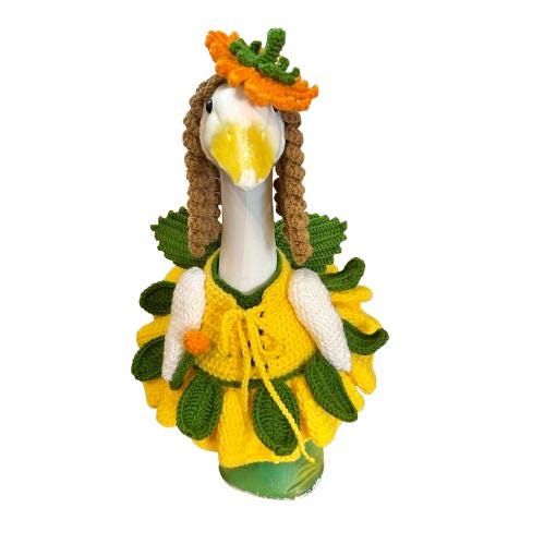 Garden Fairy Porch Goose Crochet Pattern PDF Instant Download