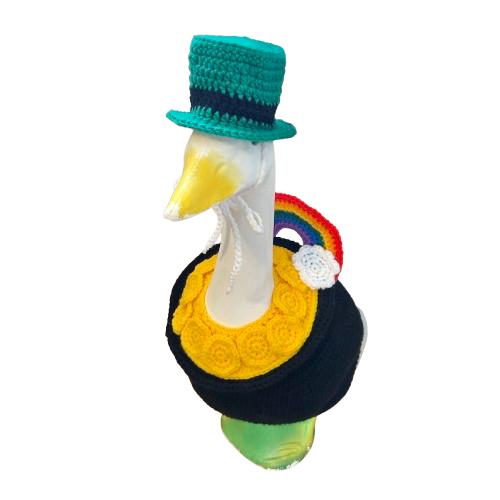 Pot Of Gold Porch Goose Crochet Pattern PDF Instant Download