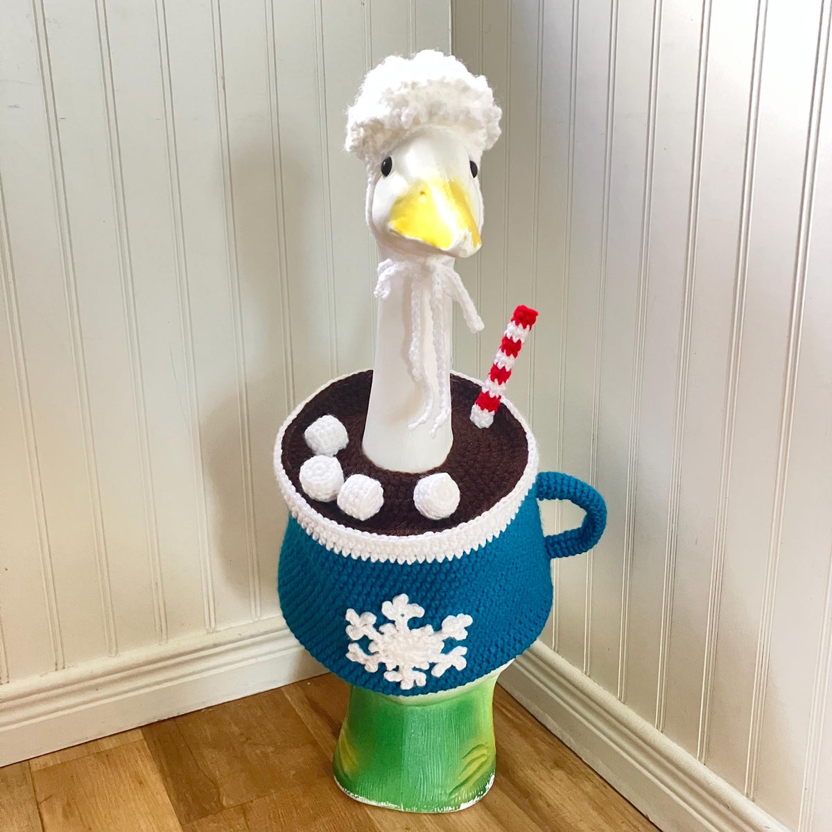 Hot Cocoa Porch Goose Crochet Pattern PDF Instant Download
