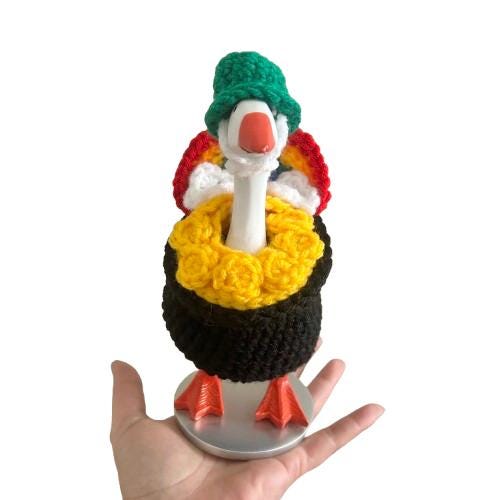 Pot of Gold Desk Goose Crochet Pattern PDF Instant Download