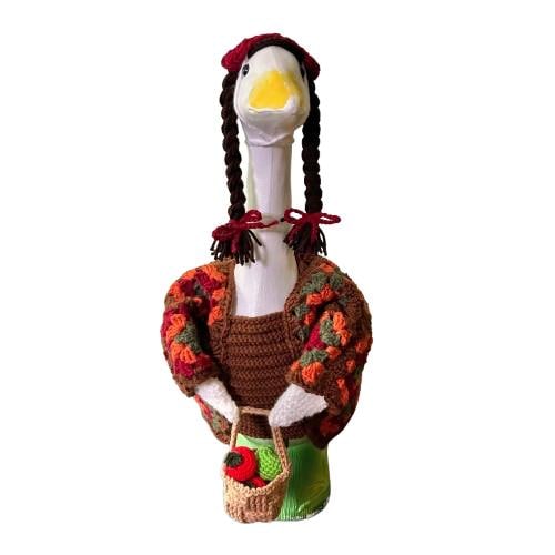 Autumn Granny Square Cardigan Apple Picker Porch Goose Crochet Pattern PDF Instant Download