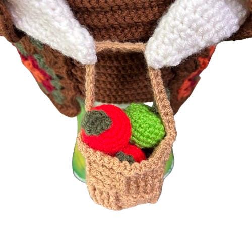Autumn Granny Square Cardigan Apple Picker Porch Goose Crochet Pattern PDF Instant Download