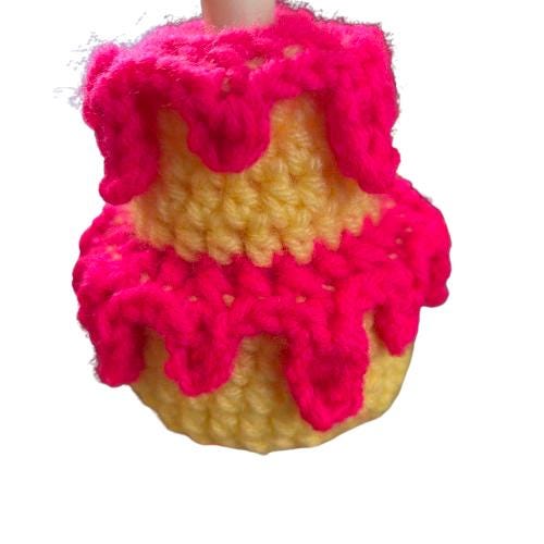 Birthday Cake Desk Goose Crochet Pattern PDF Instant Download
