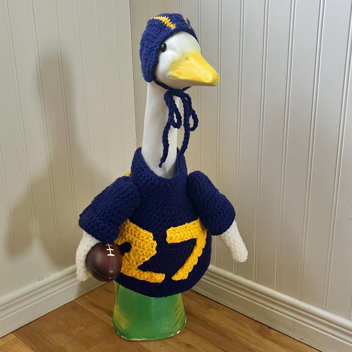 Football Porch Goose Crochet Pattern PDF Instant Download